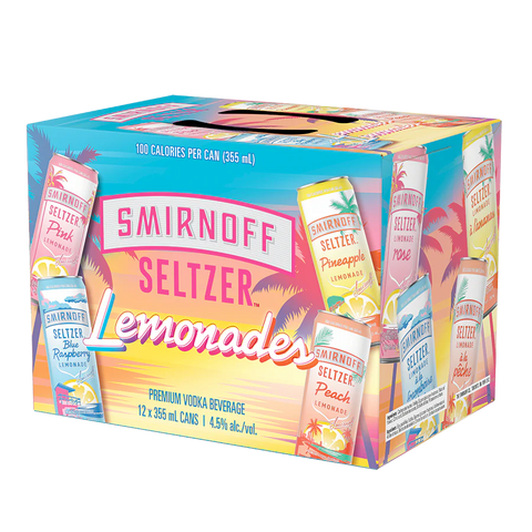 Smirnoff Seltzer Lemonade Variety 12 Pack Cans