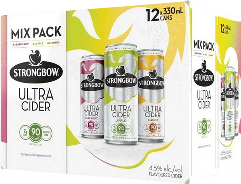 Strongbow Ultra Cider Mixer 12 Pack Cans