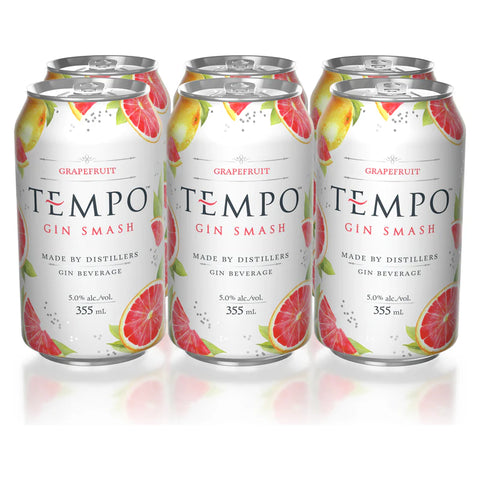 Tempo Gin Smash Grapefruit 6 Pack Cans