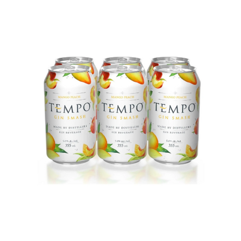 Tempo Gin Smash Mango Peach 6 Pack Cans