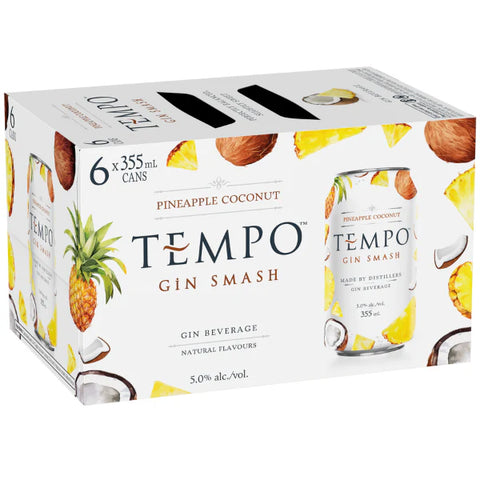 Tempo Gin Smash Pineapple Coconut 6 Pack Cans