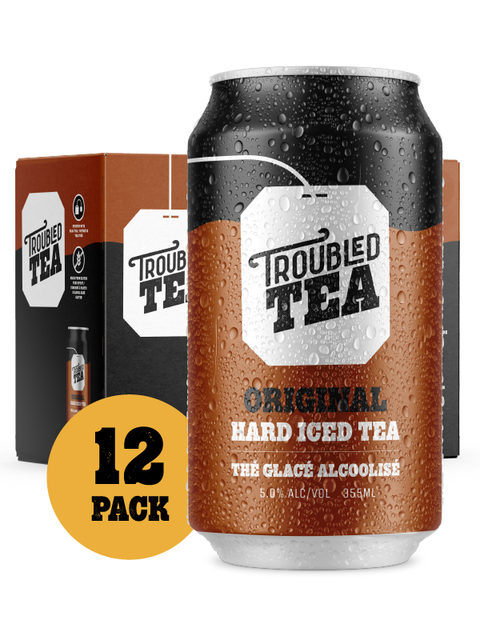 Thé glacé dur Troubled Tea, paquet de 12 boîtes