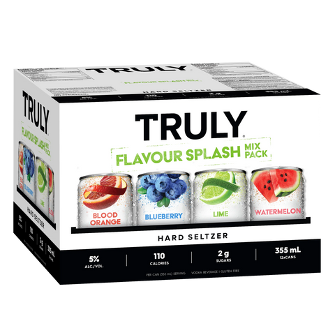 Truly Flavour Splash Mixer 12 Pack Cans