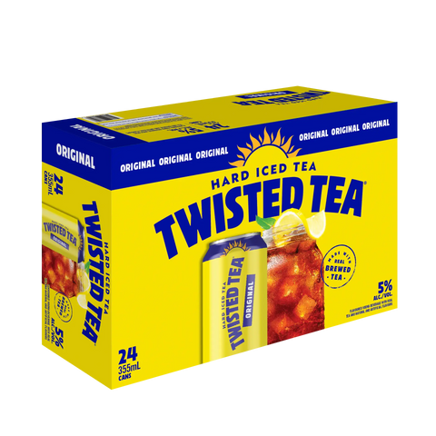 Thé glacé dur Twisted Tea Original, paquet de 24 boîtes