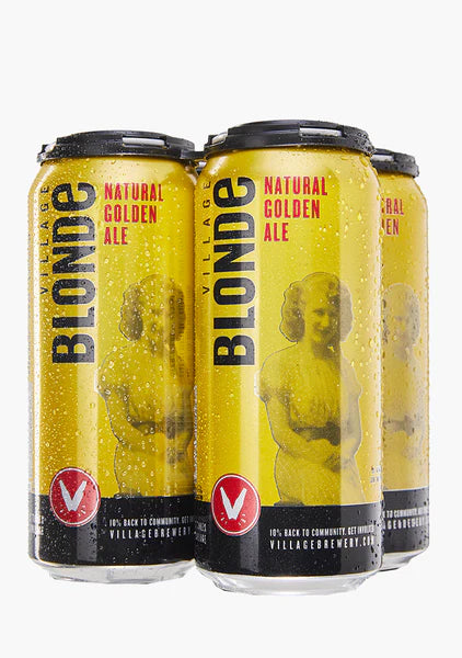 Village Blonde Natural Golden Ale 4 Pack Cans
