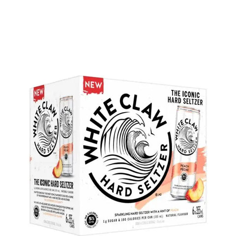 White Claw Peach 6 Pack Cans