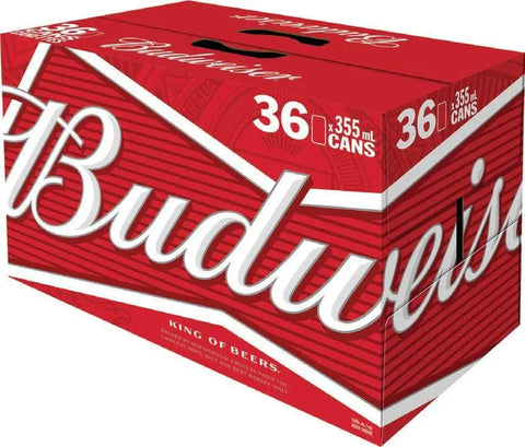 Budweiser, paquet de 36 canettes