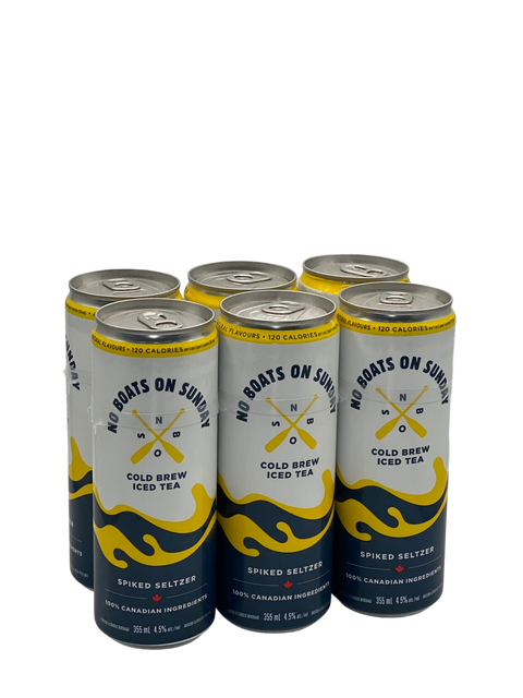 No Boats On Sunday Cold Brew Iced Tea 6 Pack Cans