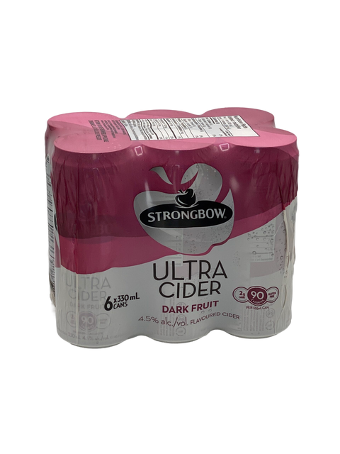 Strongbow Ultra Dark Fruit Cider 6 Pack Cans