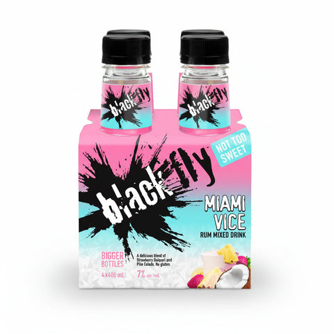 Black Fly Rum Miami Vice 4 Pack Bottles