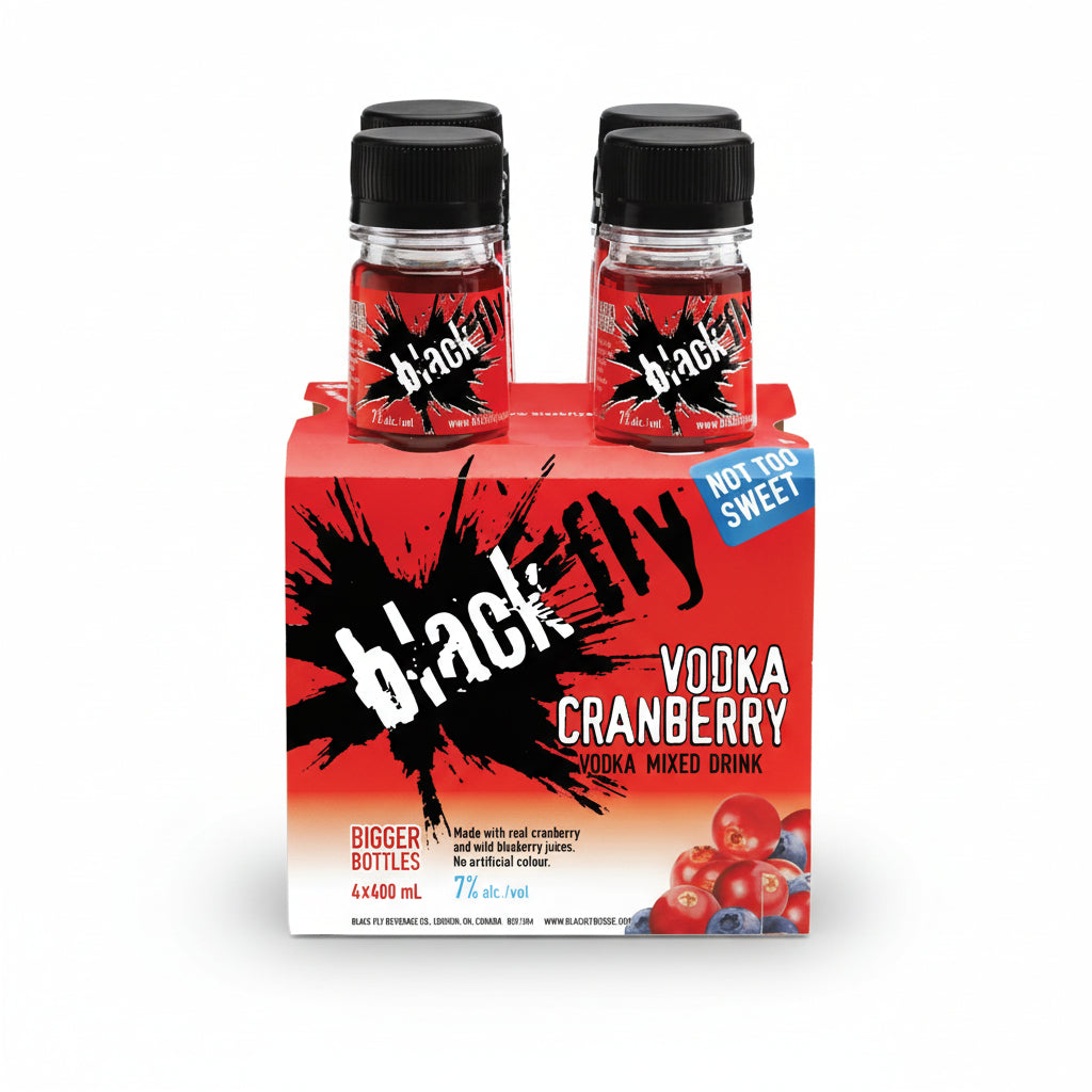 Black Fly Vodka Cranberry 4 Pack Bottles – South Park Liquor