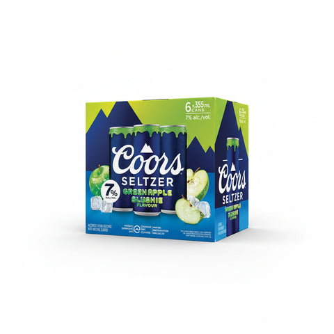 Coors Seltzer Slushe Green Apple 6 Pack Cans