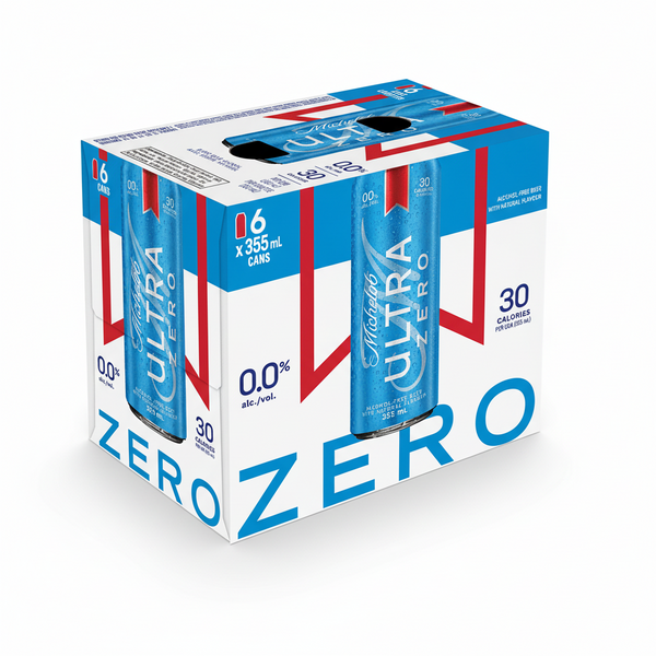 MICHELOB ULTRA 0.0, 355ML 6UC CAN SLEEK *