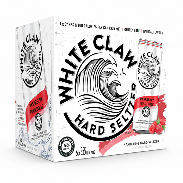 White Claw Raspberry 6 Pack Cans – South Park Liquor