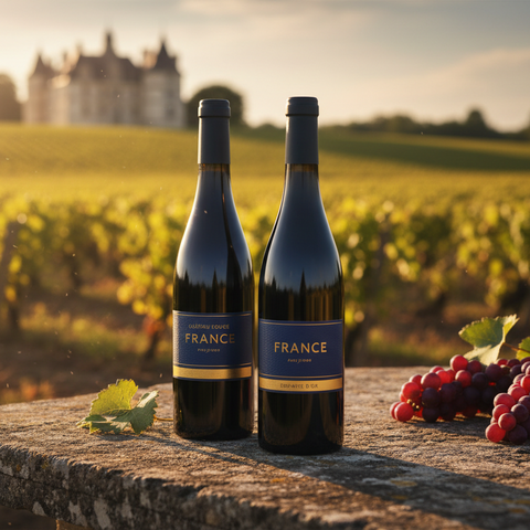 French red wine collection featuring premium Bordeaux and Burgundy wines from France available to buy online with delivery across Canada.