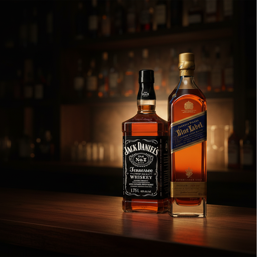Jack Daniel's & Johnnie Walker Blue Label — Bar Scene