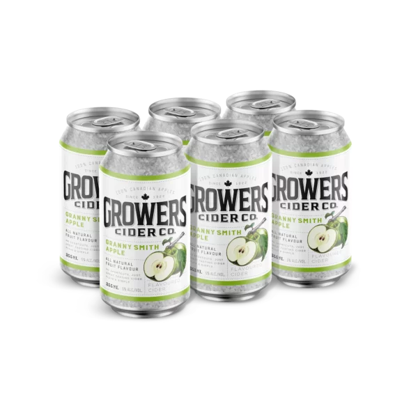 Growers Tart Granny Smith Apple 6 Pack Cans