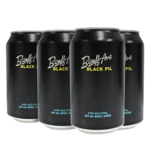Banff Ave Brewing Black Pil 6 Pack Cans