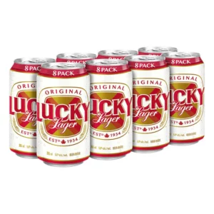 Lucky Lager 8 Pack Cans