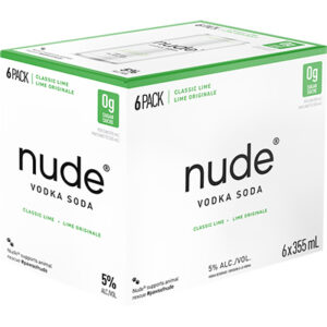 Nude Vodka Soda Classic Lime 6 Pack Cans
