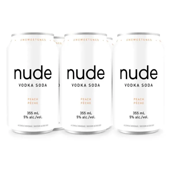 Nude Vodka Soda Peach 6 Pack Cans