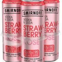 Smirnoff Vodka Soda Strawberry Rose
