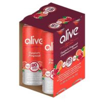 Alive Grapefruit and Pomegranate 4 Pack Cans