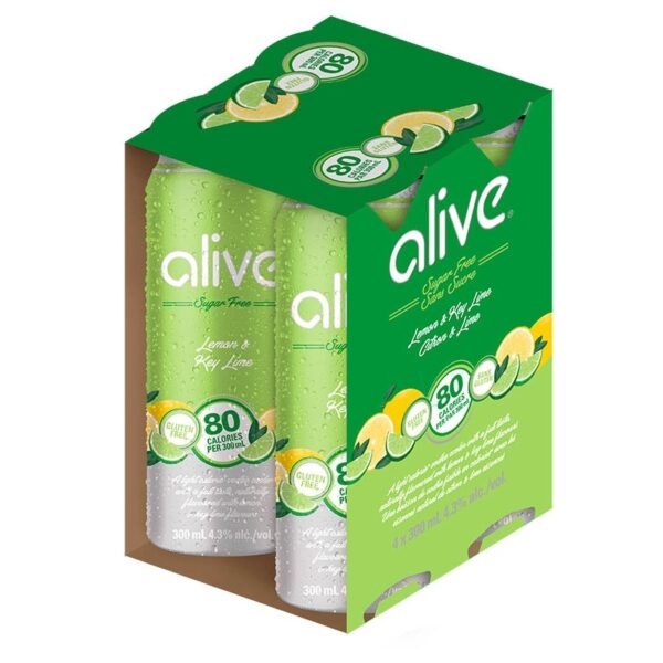 Alive Lemon Lime 4 Pack Cans