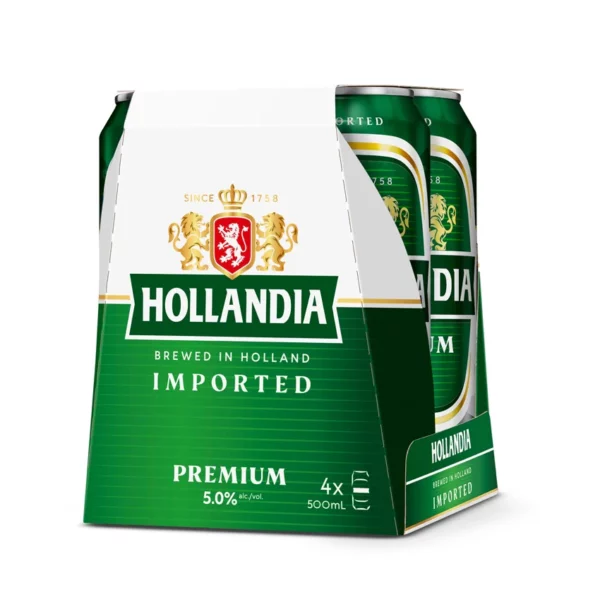Hollandia Premium Lager 4 Pack Cans