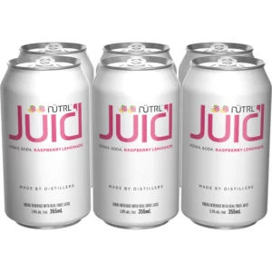 Nutrl Vodka Soda Juic'd Raspberry Lemon 6 Pack Cans