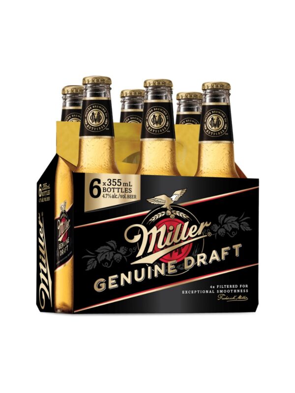 Miller Genuine Draft 6 Pack Bottles