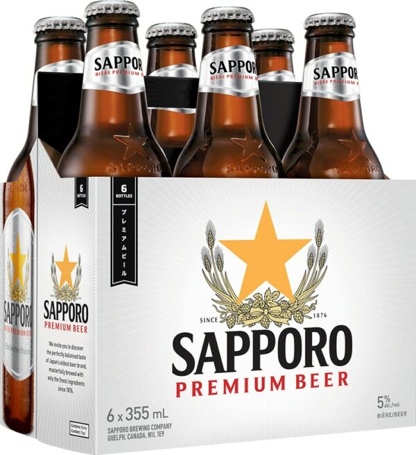 Sapporo 6 Pack Bottles