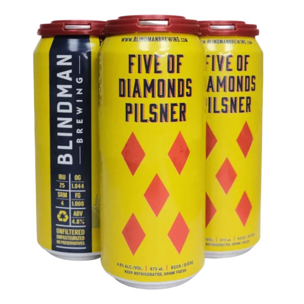 Blindman Brewing Five Of Diamonds Pilsner 4 Pack Cans
