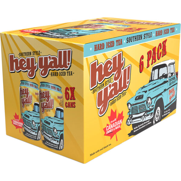 Hey Y'All Southern Style Hard Iced Tea 6 Pack Cans