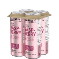 Smirnoff Vodka & Soda Raspberry Rose 4 Pack Cans