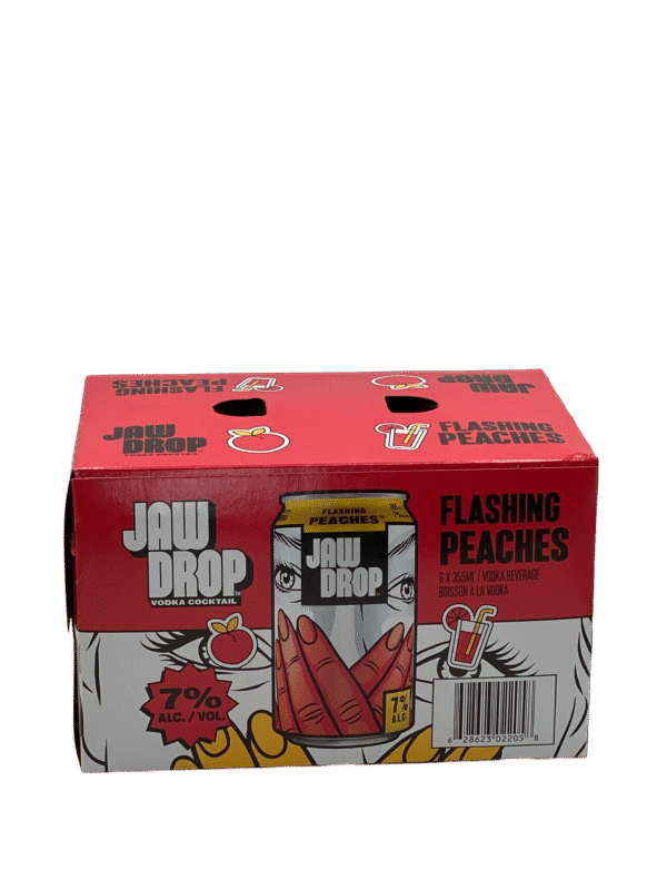 Jaw Drop Flashing Peaches 6 Pack Cans