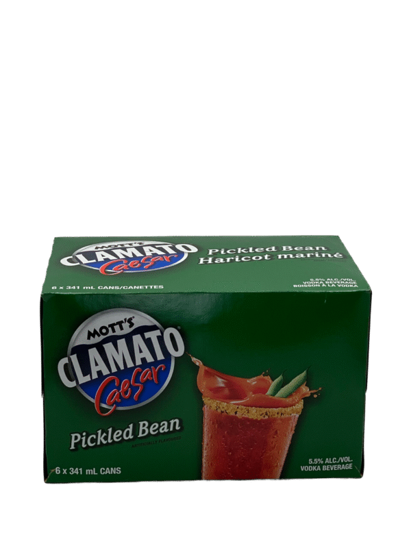 Mott’s Clamato Caesar Pickled Bean 6 Pack Cans