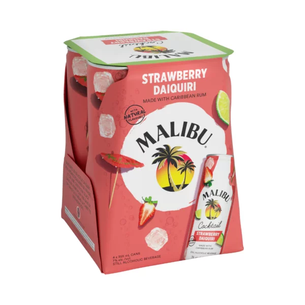 Malibu Strawberry Daiquiri 4 Pack Cans