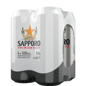 Sapporo Premium Beer 4 Pack Cans