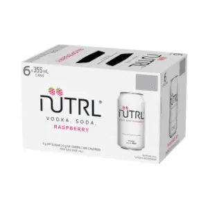 Nutrl Vodka Soda Raspberry 6 Pack Cans