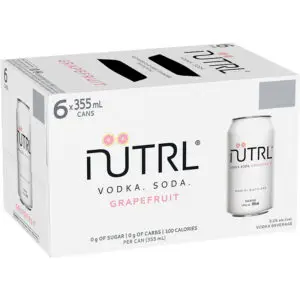 Nutrl Vodka Soda GrapeFruit 6 Pack Cans