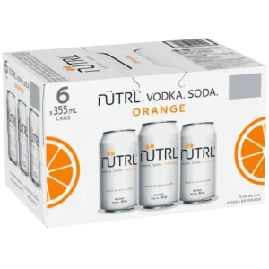Nutrl Vodka Soda Orange 6 Pack Cans