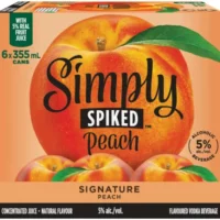 Simply Spiked Peach 6 Pack Cans