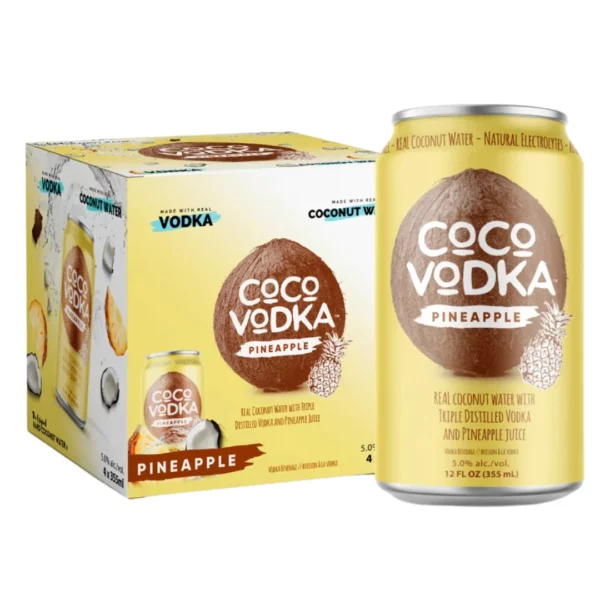 Coco Vodka Pineapple 4 Pack Cans