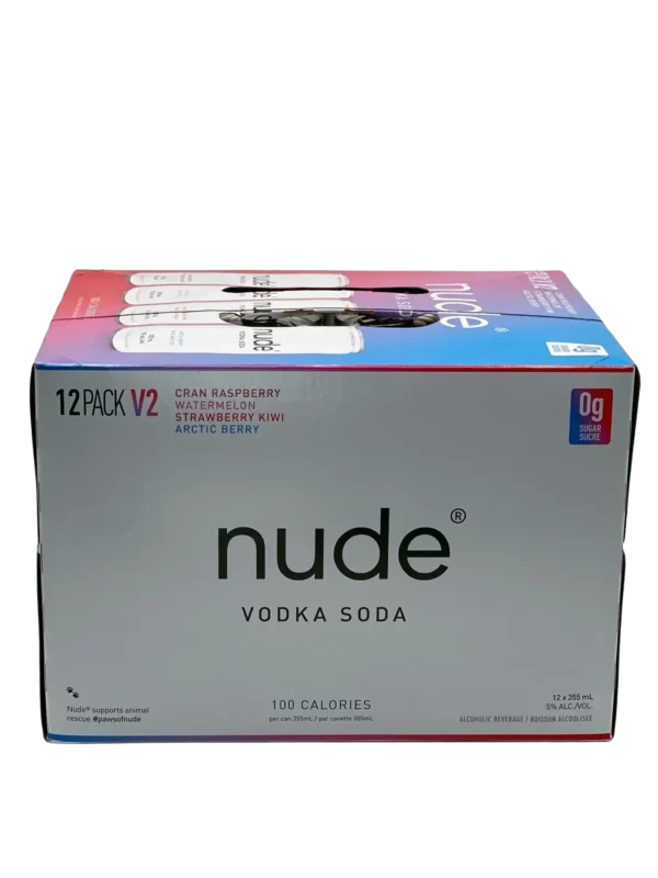 Nude Vodka Soda V2 Mixer 12 Pack Cans