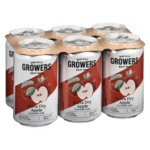 Growers Extra Dry Apple Cider 6 Pack Cans