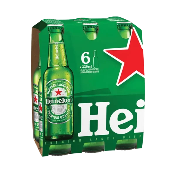 Heineken Lager 6 Pack Bottles