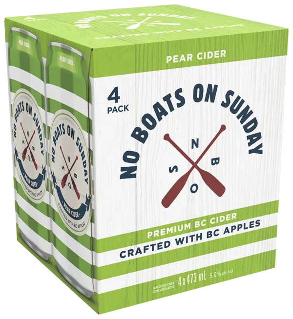 No Boats On Sunday BC Pear Cider 4 Pack Cans