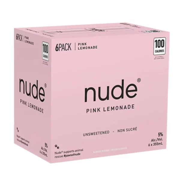 Nude Pink Lemonade 6 Pack Cans