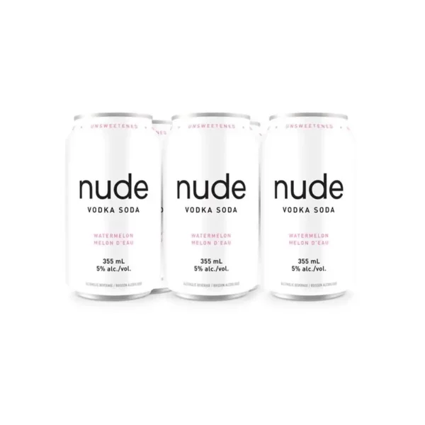 Nude Vodka Soda Watermelon 6 Pack Cans